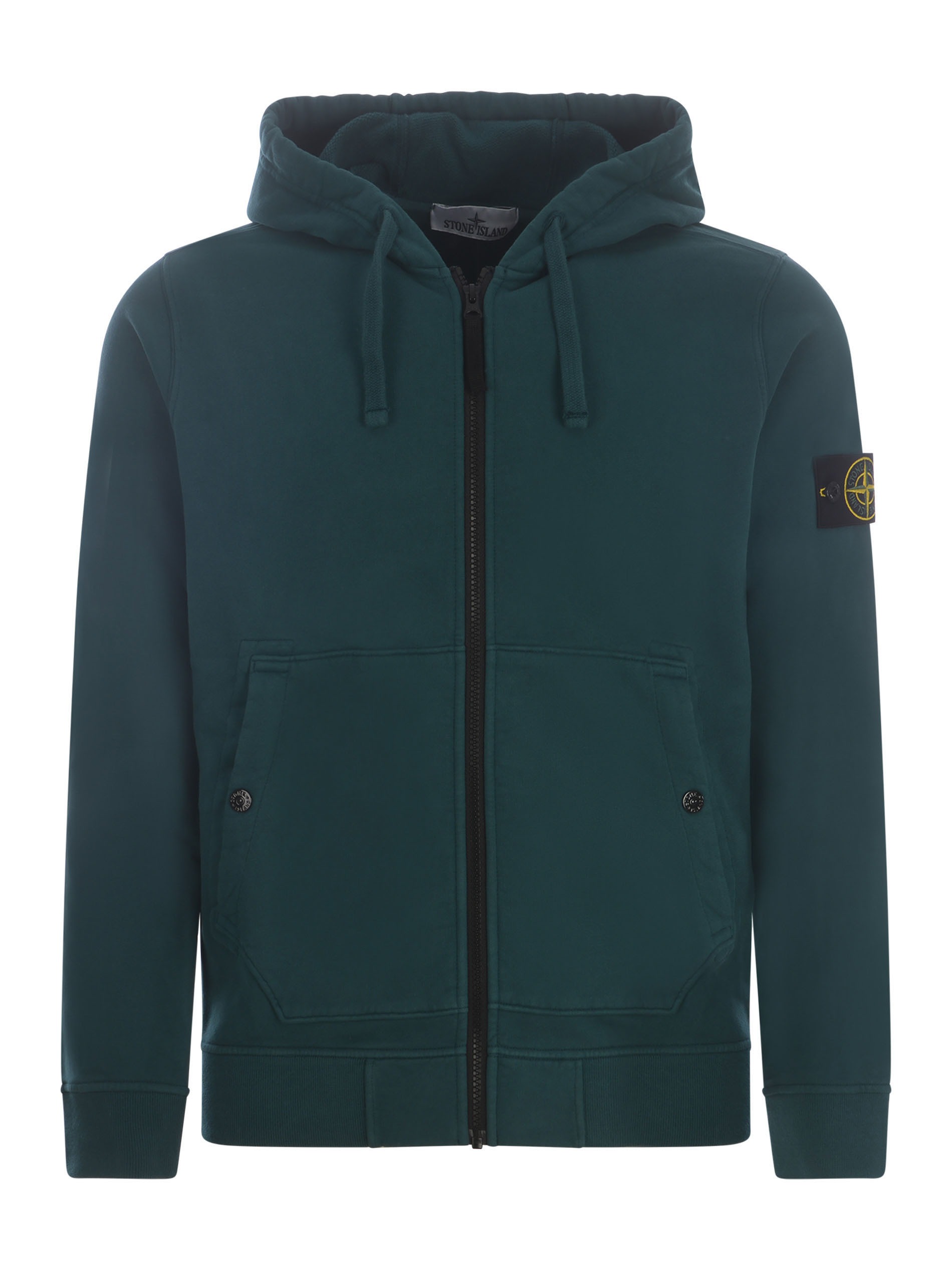 Felpa con sales cerniera stone island